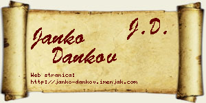 Janko Dankov vizit kartica